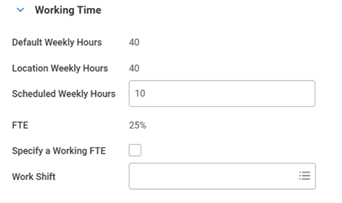 Screenshot showing the process for hiring or adding a job to a current employee in Workday.